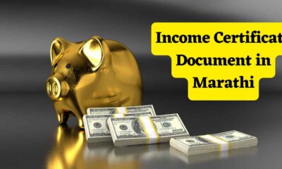 Income certificate document in Marathi